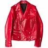 Mauroicardi Spring Red Crocodile Pattern Faux Leather Biker Jacket Long Sleeve Zipper Plus Size Designer Men Clothing 4xl 5xl 3