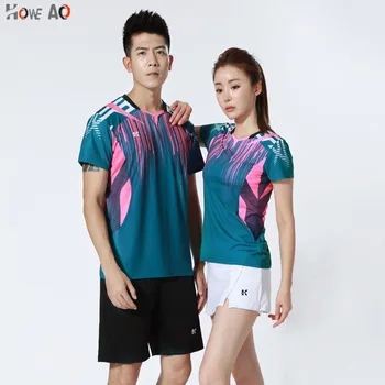 

HOWE AO new men and women Tennis shirts Outdoor sports clothing Running workout badminton Short sleeves t-shirt tees tops