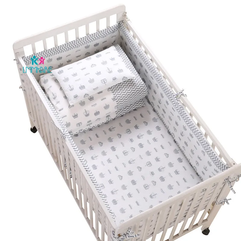 Cotton Crib Bed Bumper Pad Baby Crib Bedding Set Boy Crib Protector Baby Boy Bedding Sets