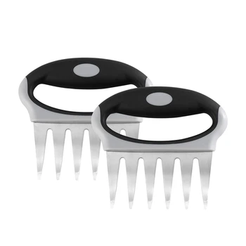 

Multifunction Meat Shredder Claws Wooden Handle Stainless Steel Separator Cutting BBQ Kitchen Tools