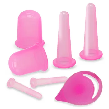 

Silicone Facial Massage Cupping Set Vacuum Body Massager Cup Ventouse Anti Cellulite Therapy Face Suction Cups Kit