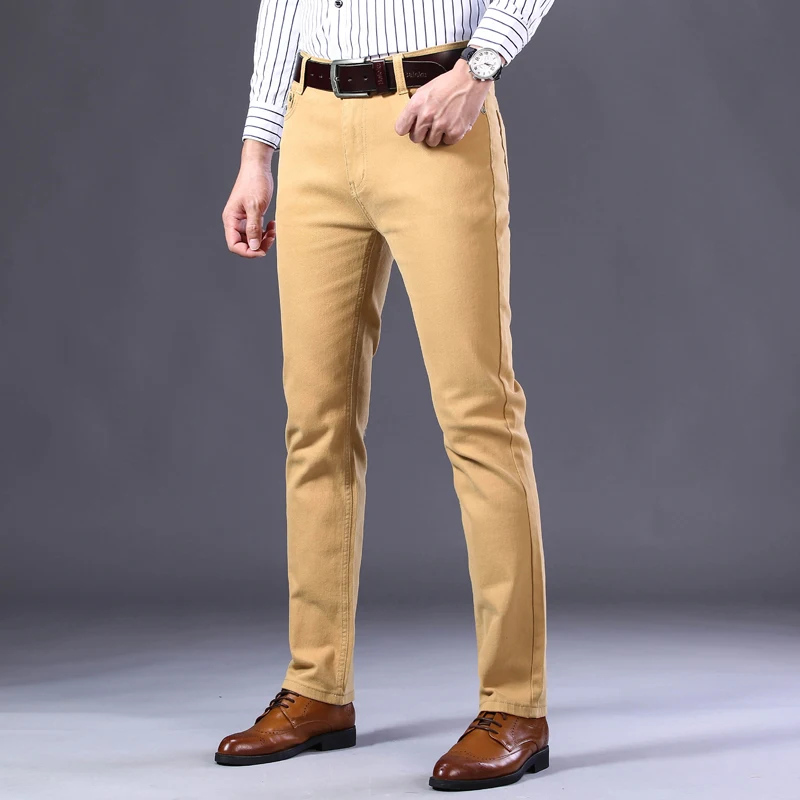 2022 New Men's Khaki Jeans Classic 