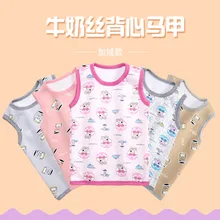 Стильный Детский Теплый Бархатный жилет с рисунком