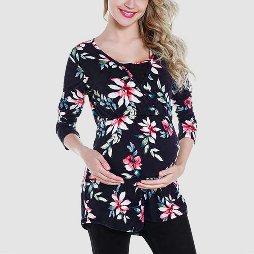 Одежда для беременных; ropa para embarazada; S-2XL с длинными рукавами и принтом на Рождество, Хэллоуин; одежда для детей Z4