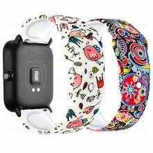 20mm Strap For Amazfit Bip Lite Bracelet Silicone For Huami Amazfit gts GTR 42MM Watch Strap Printed Wristband Accessories