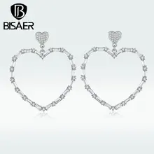 Серьги-гвоздики в форме сердца для женщин, модные ювелирные изделия Brincos HXE006