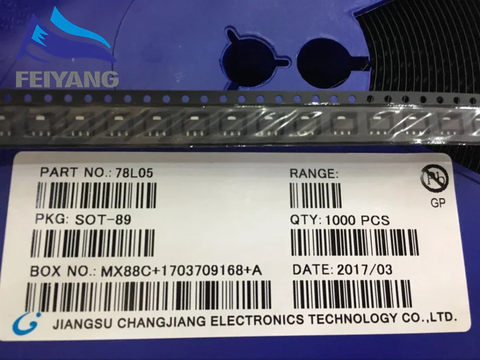 500PCS/LOT In reel 78L05 5V SOT-89 SMD three terminal voltage regulator stabilizer Good quality and ROHS | Электронные