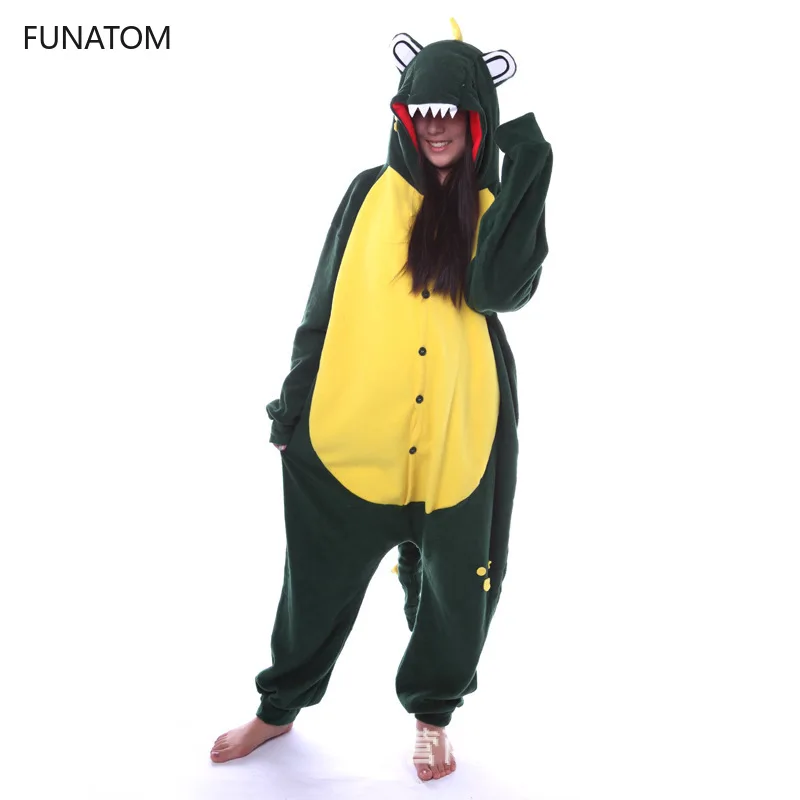 Пижама с крокодилом комбинезон животными для женщин и мужчин одежда сна взрослых