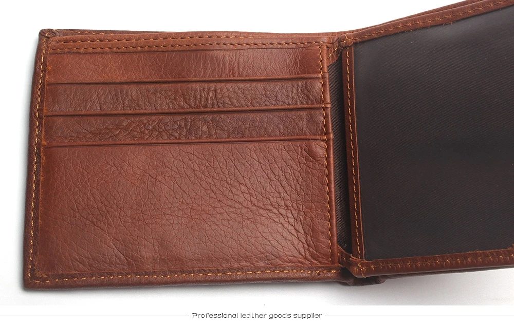 Eagle Head Embossed Wallet For Men Fashion Man Genuine Leather Wallets Cowhide Coin Purse