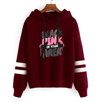 

Kpop BLACKPINK Hoodie Sweatshirt 2019 Exclusive New Style Long Sleeve Hoodies Harajuku Fashion Casual Winter Warm Cap Sweatshirt