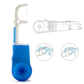 

30 Meters Dental Flosser Tooth Cleaning Built-in Spool Wax Replacement Wire Dental Floss Toothpicks Interdental Brush Wire