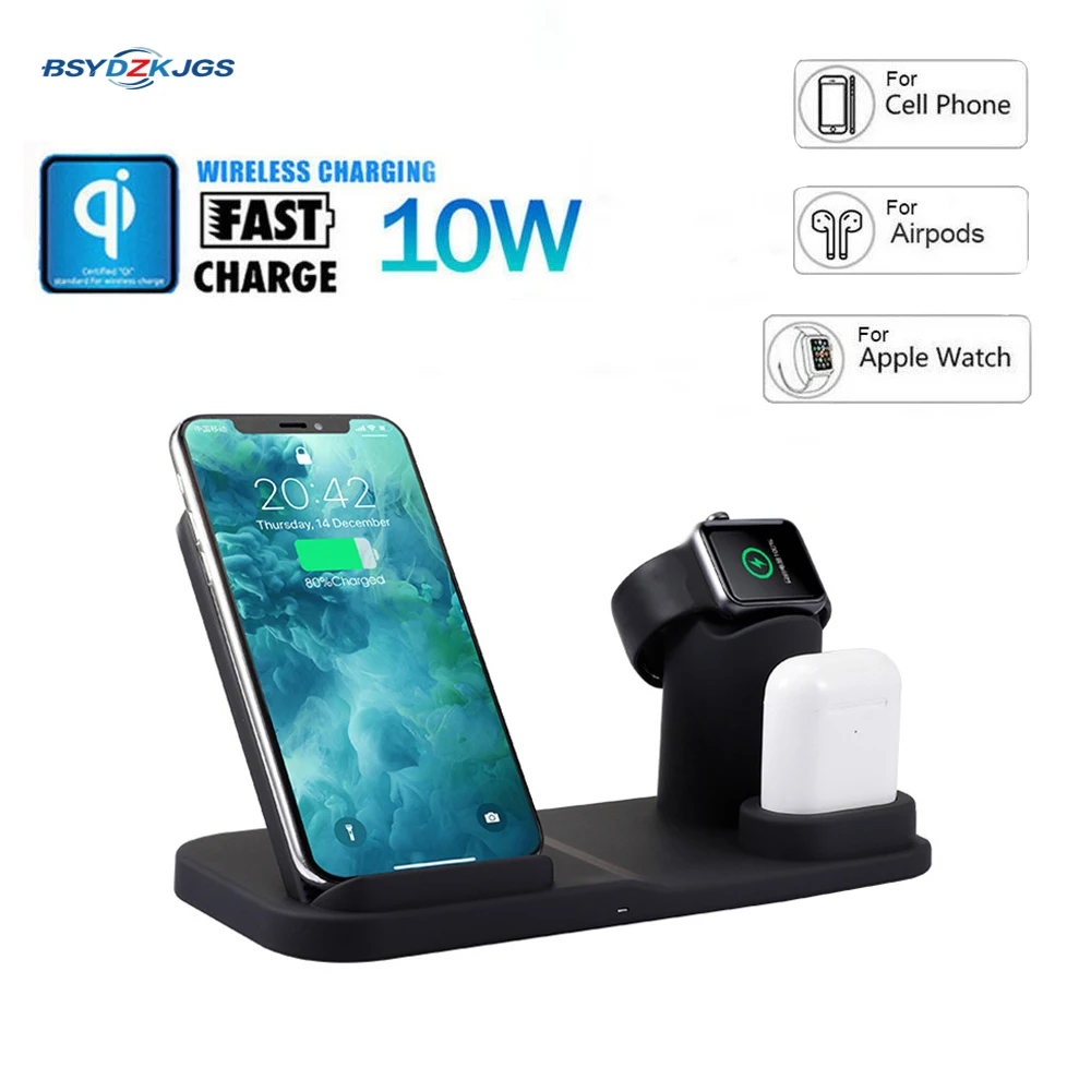 

3 in 1 Charging Dock For iPhoneX / XR / Xs MAX / 8/8 Plus / X / 7/7 Plus / 6 / 6s Plus Apple Watch Airpods Charger Holder Mount