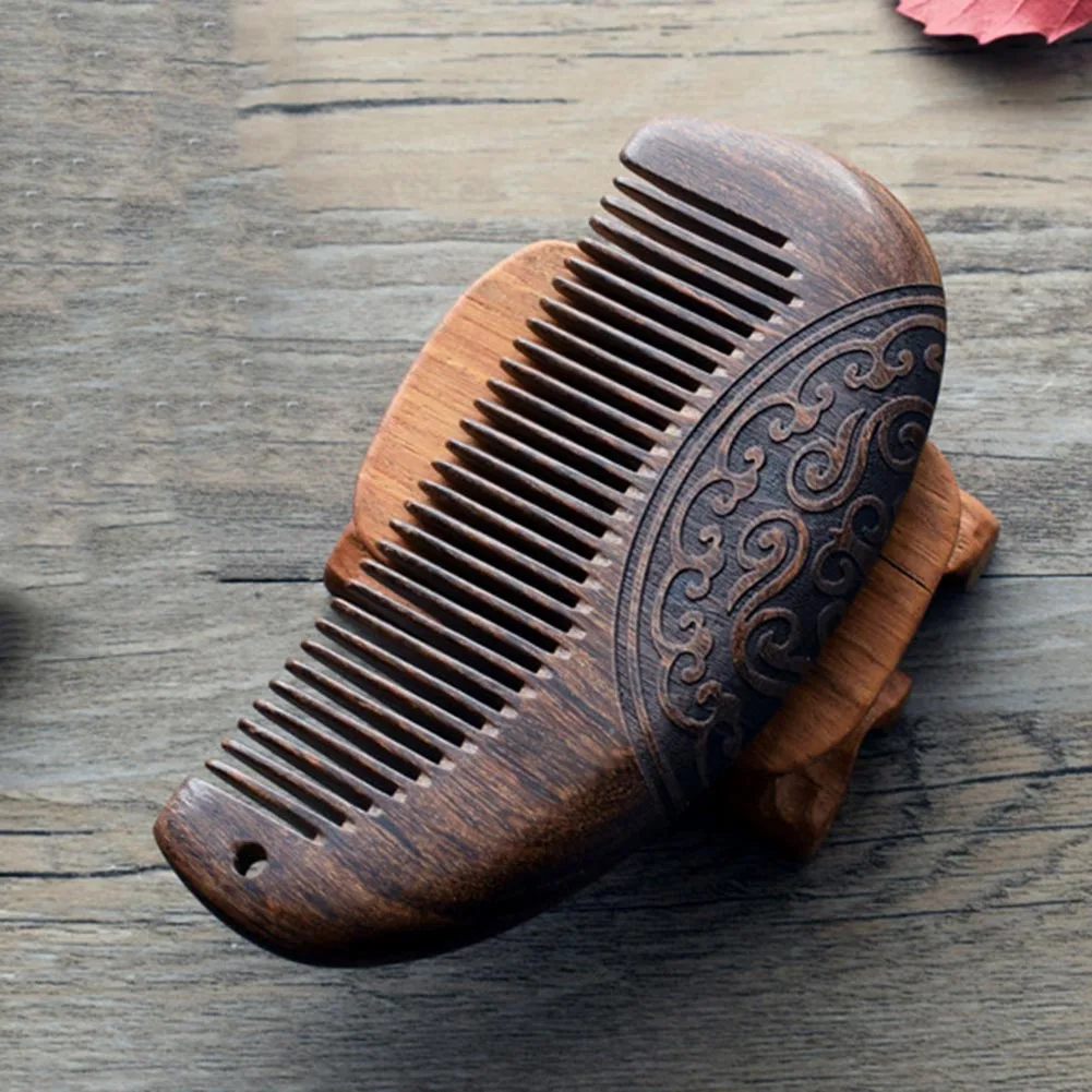 

1 PCS Arrival Natural Sandalwood Comb Massage Hair Brush Anti-static Carved Hair Styling Tool