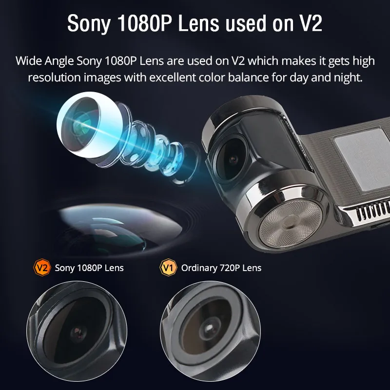 Мини ADAS Автомобильный видеорегистратор Carmera Dash Cam Full HD1080P G sensor ночного видения