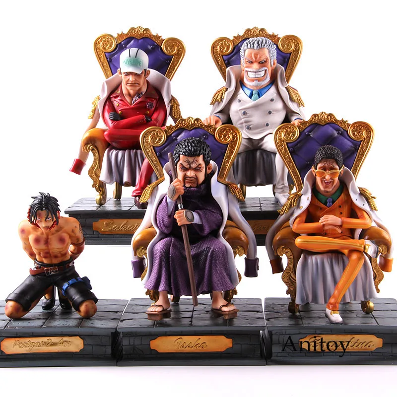 

Anime One Piece Ace Monkey D Garp Borsalino Kuzan Sakazuki Sengoku Fujitora GK Statue PVC Action Figure Collectible Model Toy