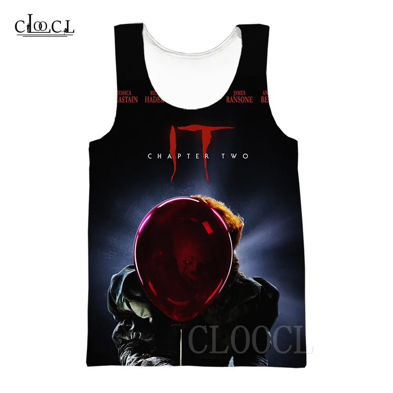 Tank Tops 1 It Chapter Two Clown 3D майка с принтом для мужчин и женщин, летняя уличная одежда, жилет с клоуном, рубашка без рукавов, модные топы на бретелях, Мужской пуловер - Цвет: Tank Tops 1