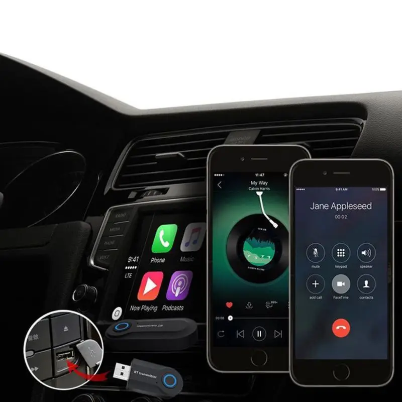 Беспроводной Bluetooth 4,0 передатчик A2DP аудио RCA до 3,5 мм AUX USB адаптер концентратор