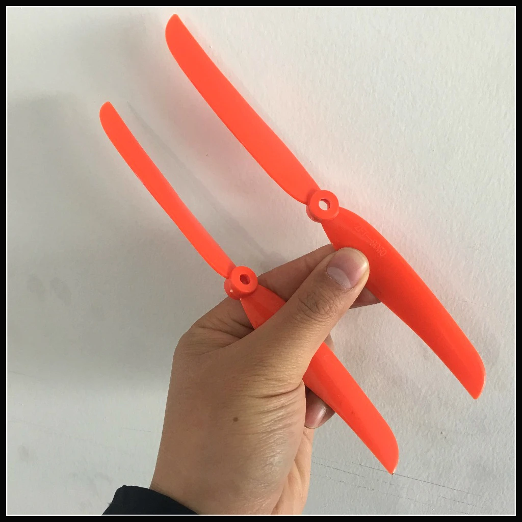 

2pcs/lot Red 203mm Length 5mm hole Plastic Propeller K968Y Model EP6080 Fit 1400KV Motor Drop Shipping