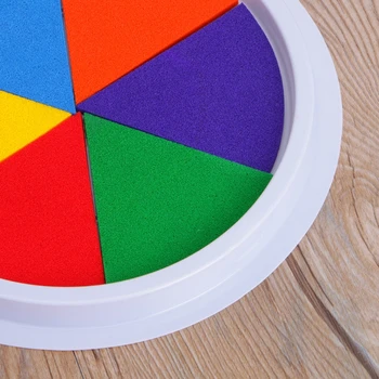 

6 Colors Ink Pad Stamp DIY Finger Painting Craft Cardmaking Large Round For Kids G92E
