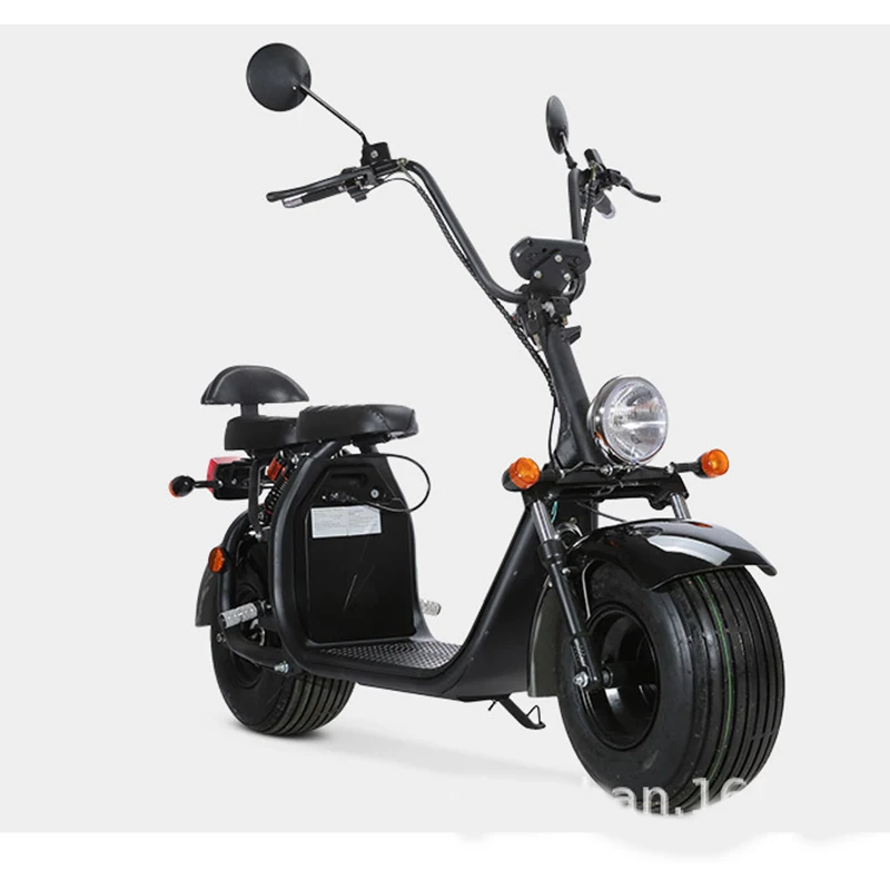 1500W high power Electric motorycycle wide tire 18inchlithium battery 60km double shock absorption scooter Adult men women