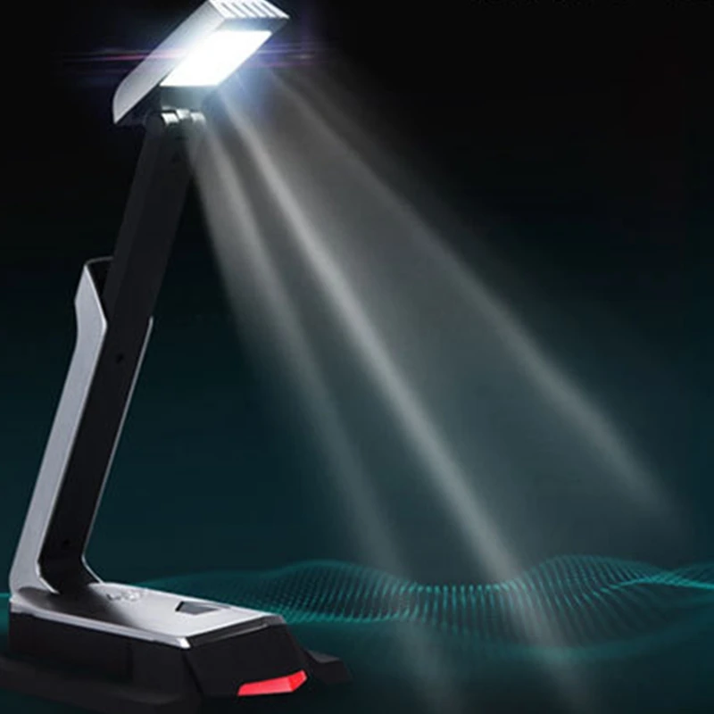KOTION EACH GS130 USB Wired Microphone Gaming 360 Omnidirectionnel with Headset Stand and LED Light for Desktop Dual Microphone