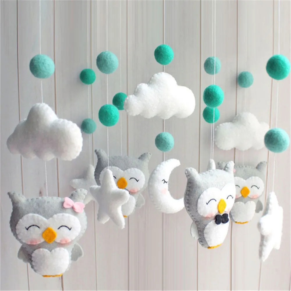 

Baby Crib Holder Rattles Bracket Set Clockwork Music Box DIY Bed Bell Material Package Toy Pregnant Mom Handmade Toys For Baby