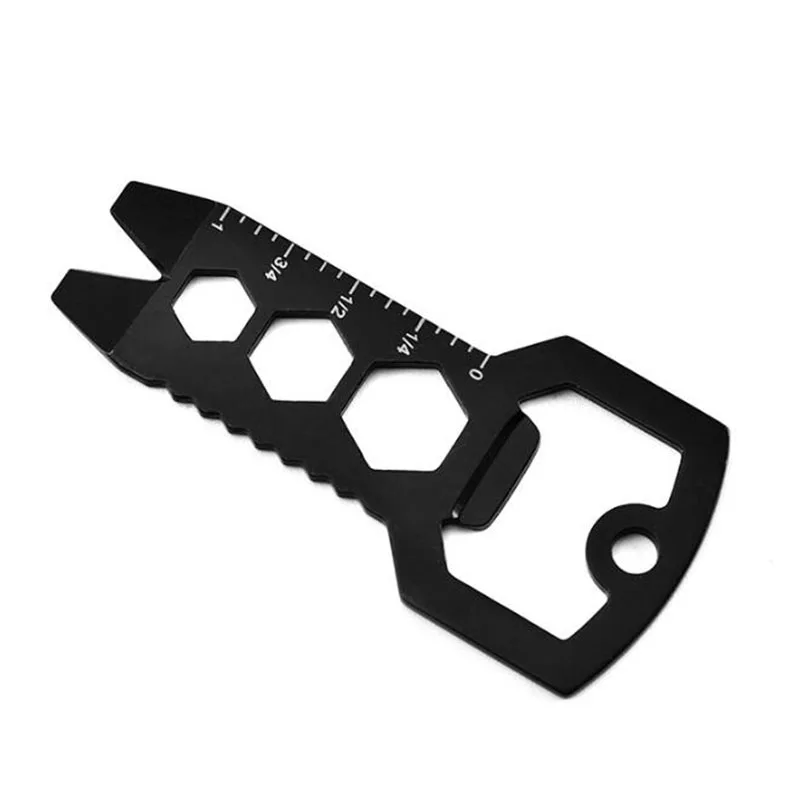 Multifunctional EDC tool card with nail puller bottle opener keychain portable multi-tool combination