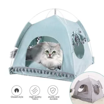 

Portable Foldable Cat Tent House Breathable Print Pet Small Dogs Puppy Teepee Cave Bed Kennel easy to carry Pet Supplies C42