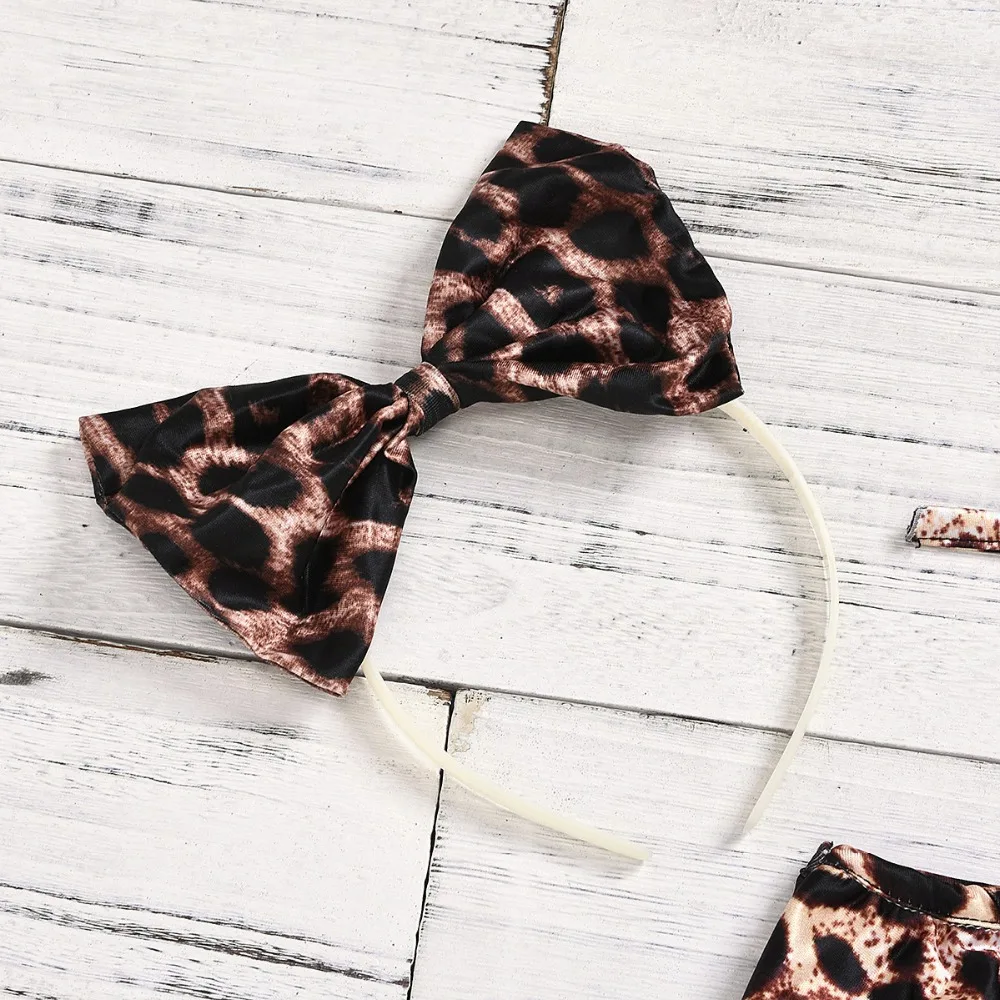 2pcs babu girl leopard clothes set (7)