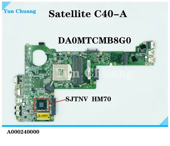 FOR Toshiba Satellite C40-A Laptop Motherboard A000240000 DA0MTCMB8F0 HM70 Chipset DDR3 MAIN BOARD Test OK free shipping 1