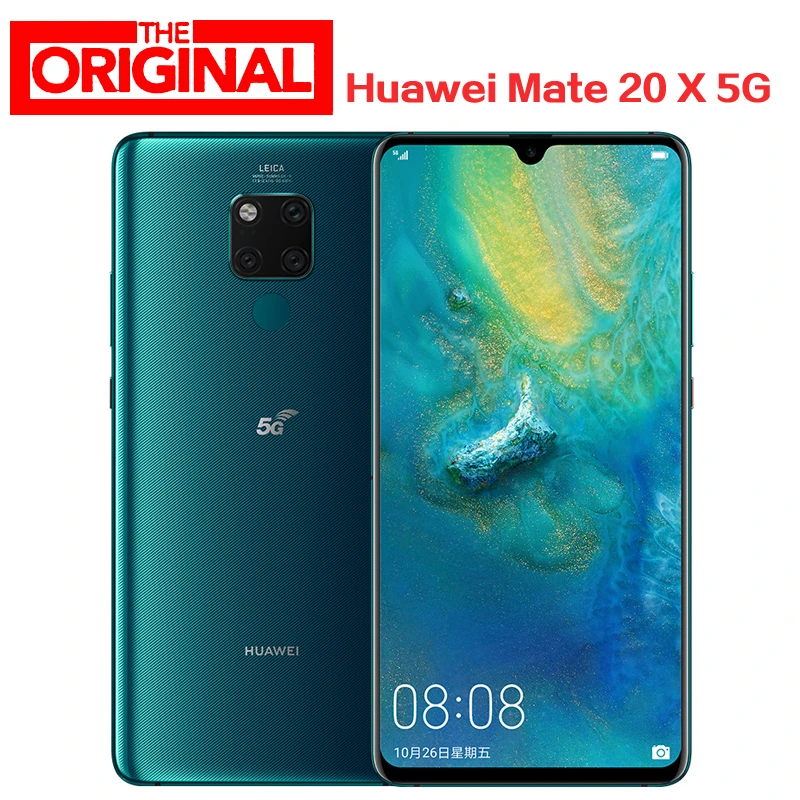 Stock Global Version Huawei Mate 20 X 5G EVR-N29 Android Phone Kirin 980 40.0MP NFC IP53 7.2 Inch 2244X1080 8GB RAM 256GB ROM huawei twin sim phones