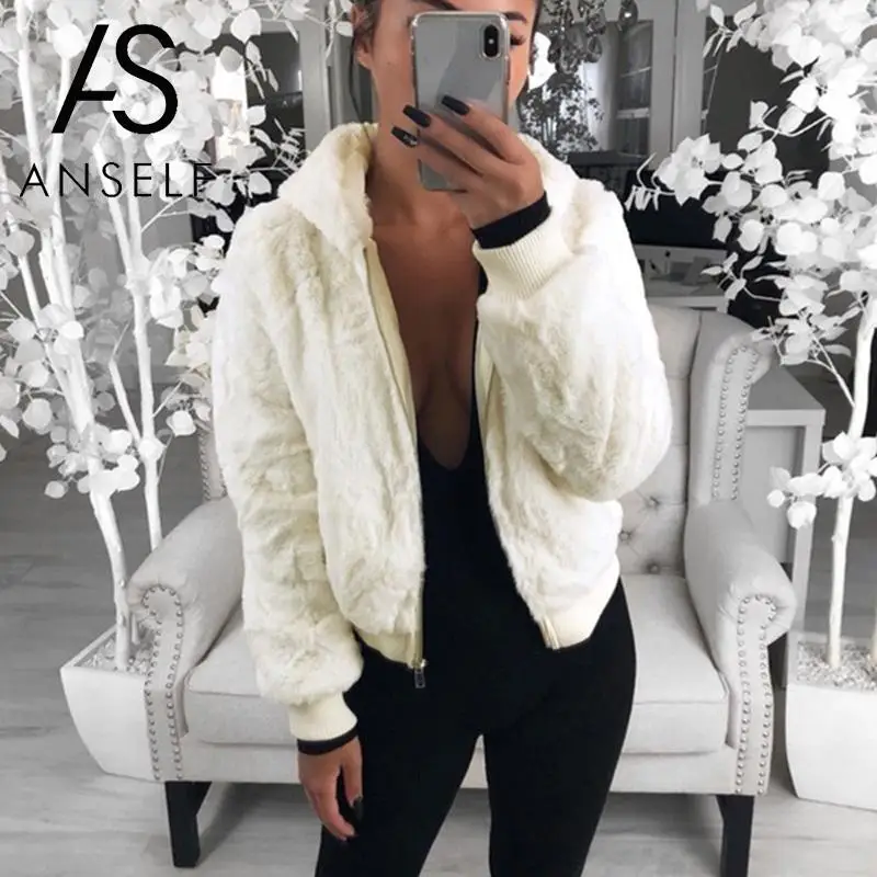 Женское пальто из искусственного меха 3XL блестящая пушистая куртка с капюшоном и