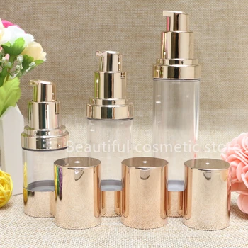 

Portable Mini Empty Airless Vacuum Pump Bottle Refillable Plastic Cream Lotion Bottle Travel 50ml 1oz 15ml Liquid Container 30ml