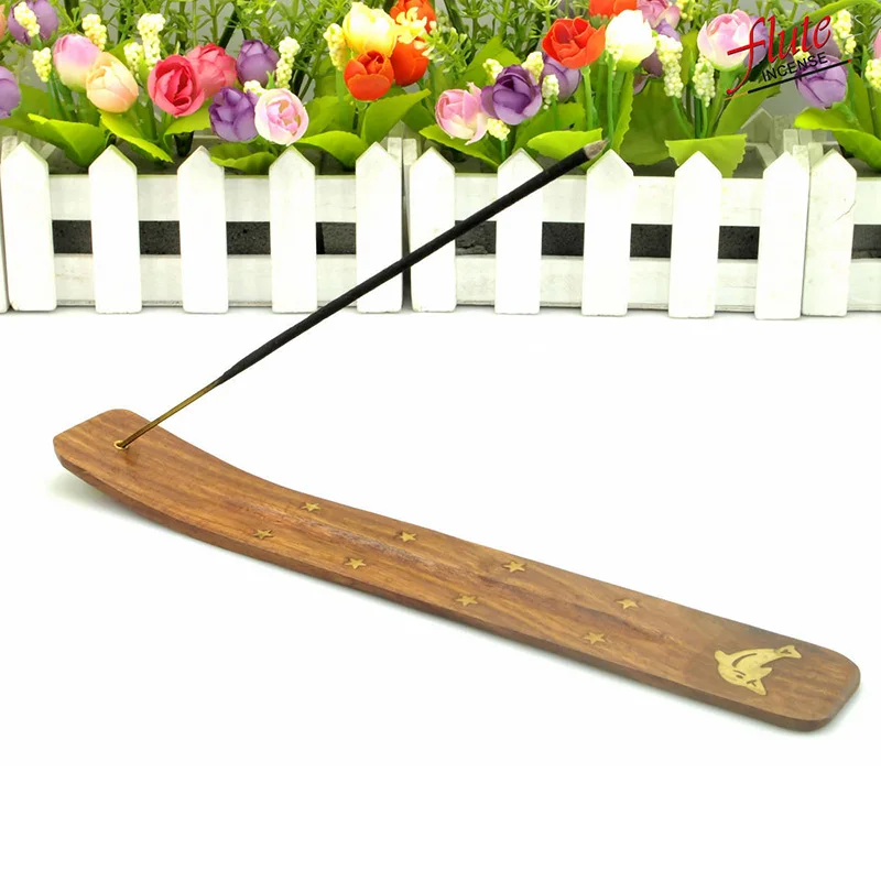 1pc Brown Incense Burner Leaf Wooden Ash Holder Catcher Tray Durable |