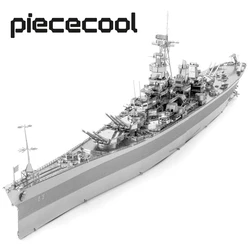 Piececool 3d quebra cabeças de metal jigsaw uss missouri battleship diy modelo kits de construção brinquedos para adultos presentes de aniversário