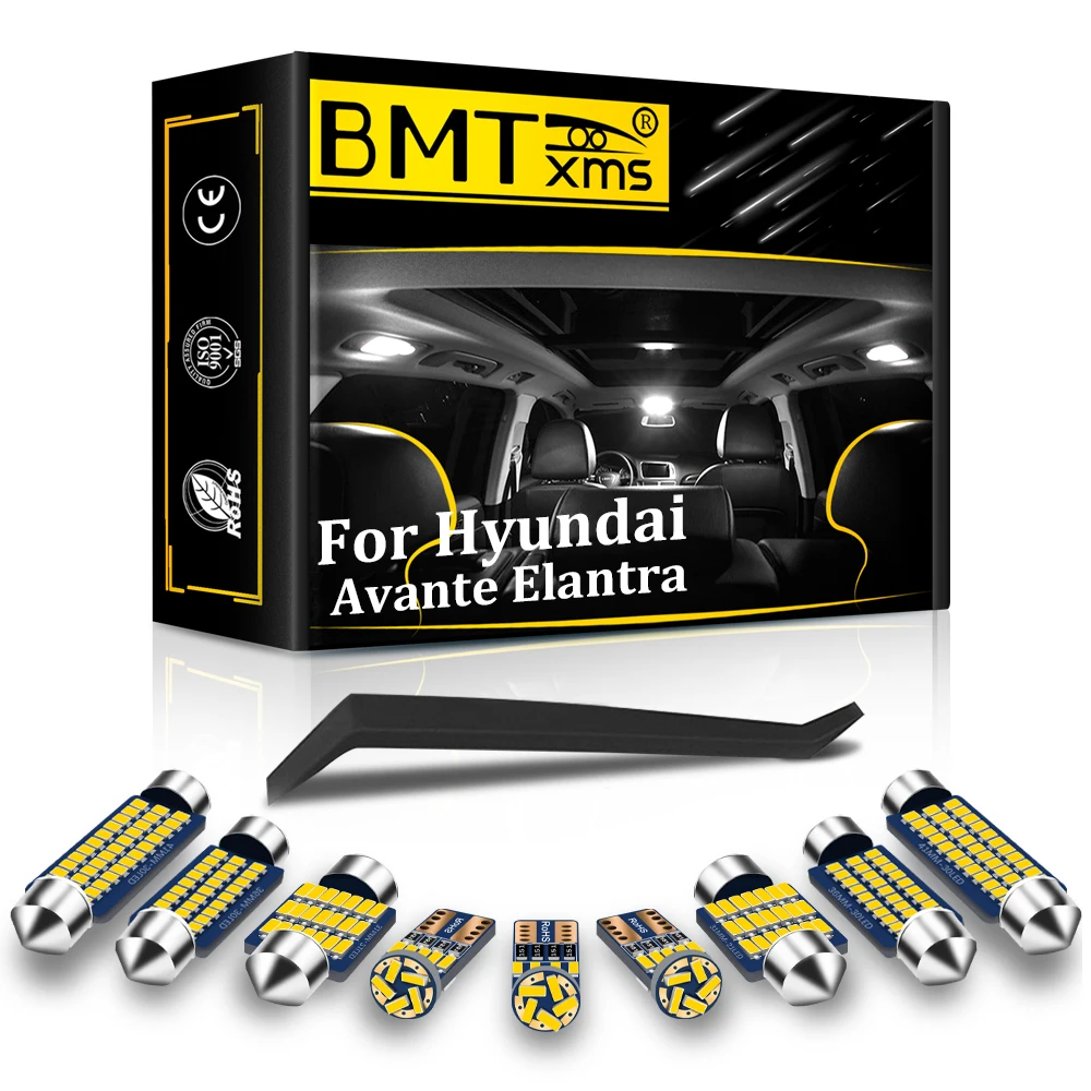 Комплект светодисветильник салона автомобиля BMTxms Canbus для Hyundai Avante Elantra 2017 2018 2019 2020