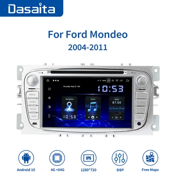 

Dasaita Car Player 7" DSP 2 din Android 10.0 Navigator Radio for Ford Focus 2 S-max Mondeo C-max Galaxy Bluetooth GPS TDA7850