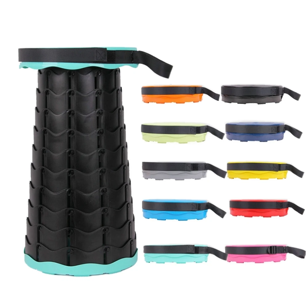 

Retractable Stool Folding Chiar Outdoor Portable Stool Folding Chair Camping Stool Convenient Fishing Chair Foldable