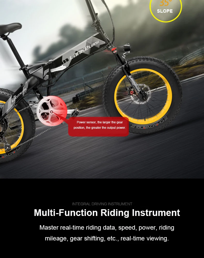 Daibot Electric Scooter Adults Two Wheels Electric Bicycle 20 Inch Big Tire 500W Electric E Bike Scooter With Double Brake  (7)