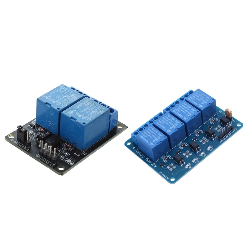 2 шт. 5 в релейная плата модульный оптрон светодиодный для Arduino PiC ARM AVR, 4 канала и 2 канала
