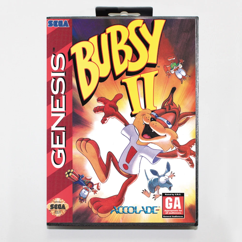 Карточная игра Bubsy II 16 бит MD для sega Mega Drive/Genesis с розничной коробкой