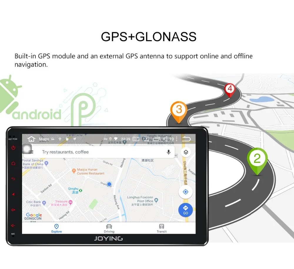 Perfect JOYING 2 din car radio player Android 9.0 head unit car Multimedia 10.1"IPS DSP GPS receiver autoradio SWC universal autoradio 16