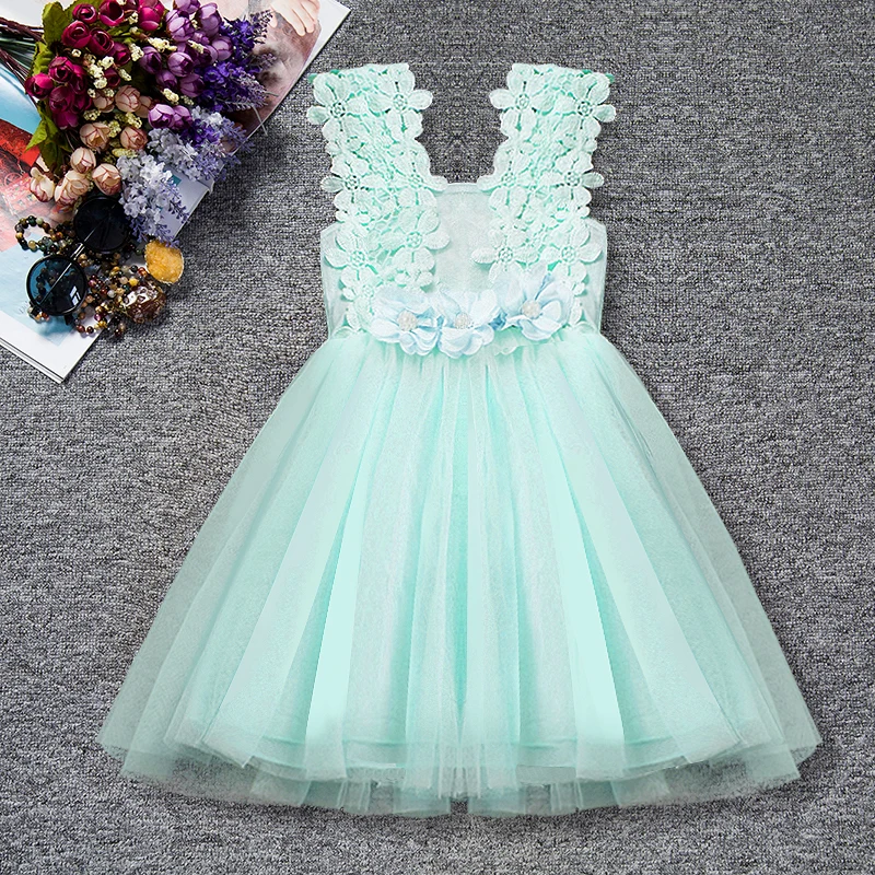 Baby Girls Carnival Outfits Newborn Infant My First Birthday Tutu Dress Up Baby Carnival Flower Lace Dress Christening Wear
