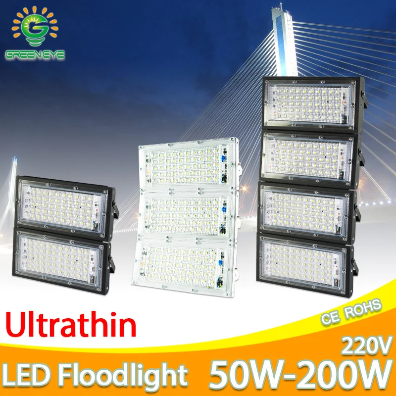 

LED Flood Light 50W 100W 150W 200W Floodlight AC 220V 240V LED street Lamp waterproof IP65 outdoor Lighting led cob spotlight