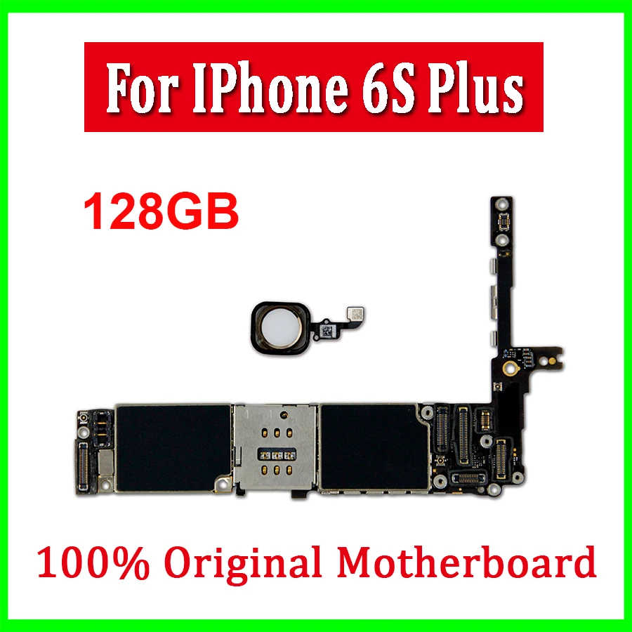 16 Гб/64 Гб/128 ГБ для iphone 6s plus, материнская плата с сенсорным ID, оригинальная разблокированная материнская плата для iphone 6s plus, без iCould ID