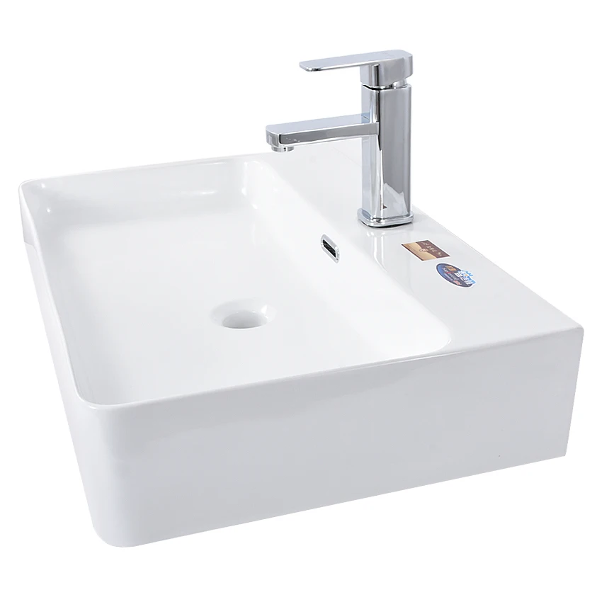 S660 современная простота керамической раковины-столешницы прямоугольные раковины для ванной комнаты художественная белая квадратная чаша для раковины Бытовая раковина