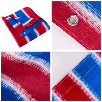 

Red-Blue Width 0.9/1.8m Anti-UV HDPE Sunshade Net Outdoor Sunscreen Sunblock Car Swimming Pool Cover Succulent Plant Shading Net