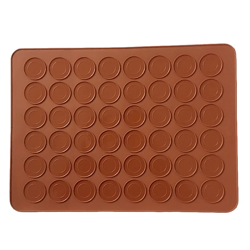 2 Pack 48 Cavity Diy Silicone Macaron Baking Sheet Mat Macaron Mold Tray Pastry Oven Baking
