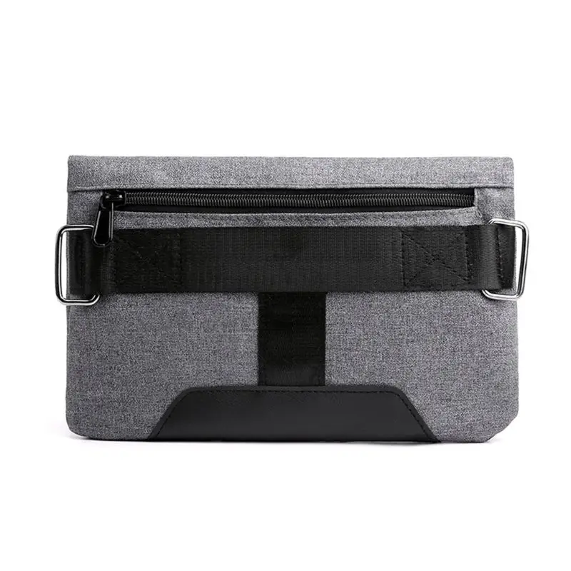 Men Waist Fanny Pack USB Charging Port Belt Nylon Pouch Travel Shoulder Bag