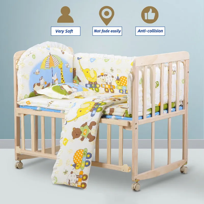 Комплект хлопкового постельного белья из 5 предметов Cirb для новорожденных